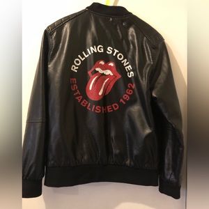 Zara Boy’s Faux Leather Rolling Stones Jacket